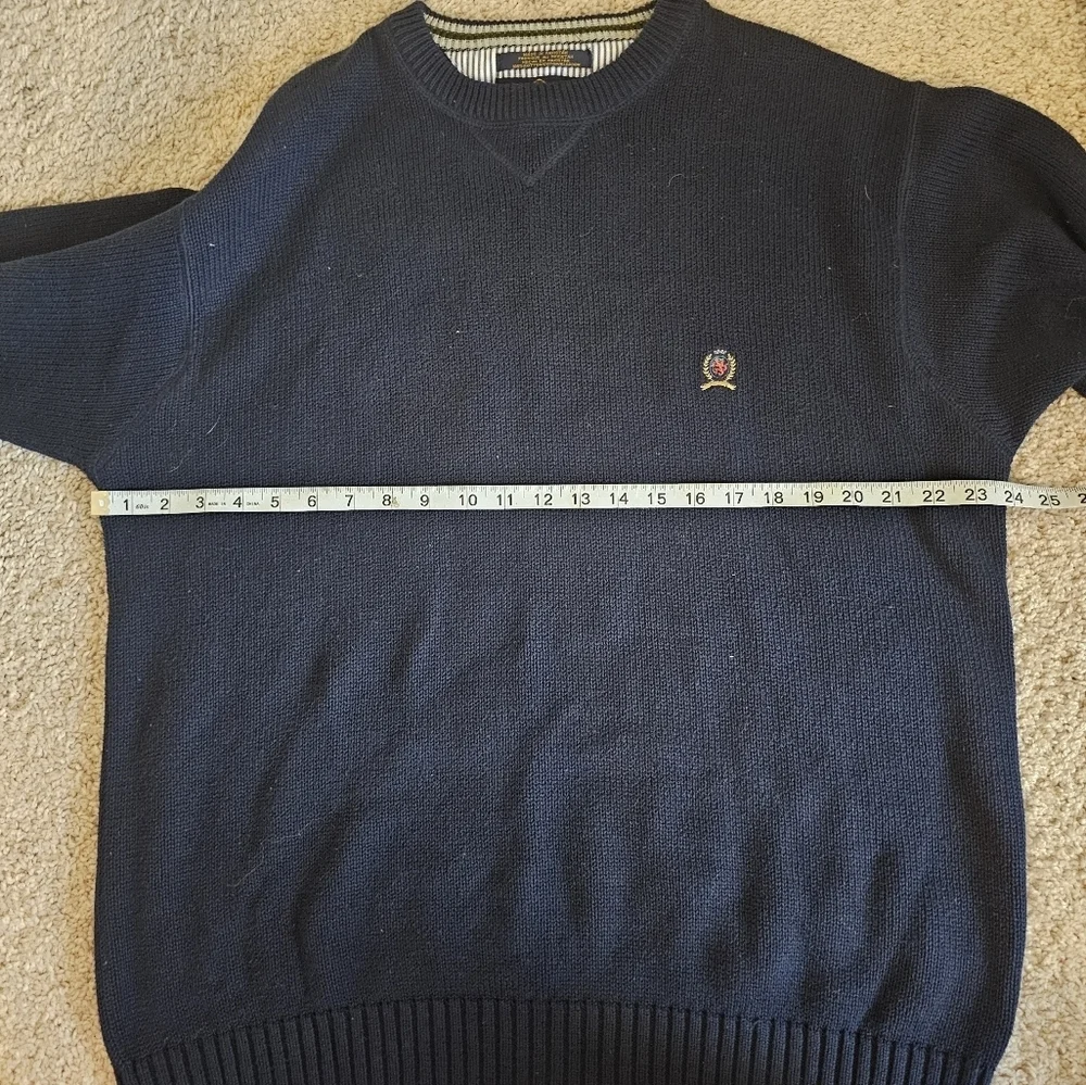 Tommy Hilfiger Mens Blue Knit Long Sleeve Sweater Size XL